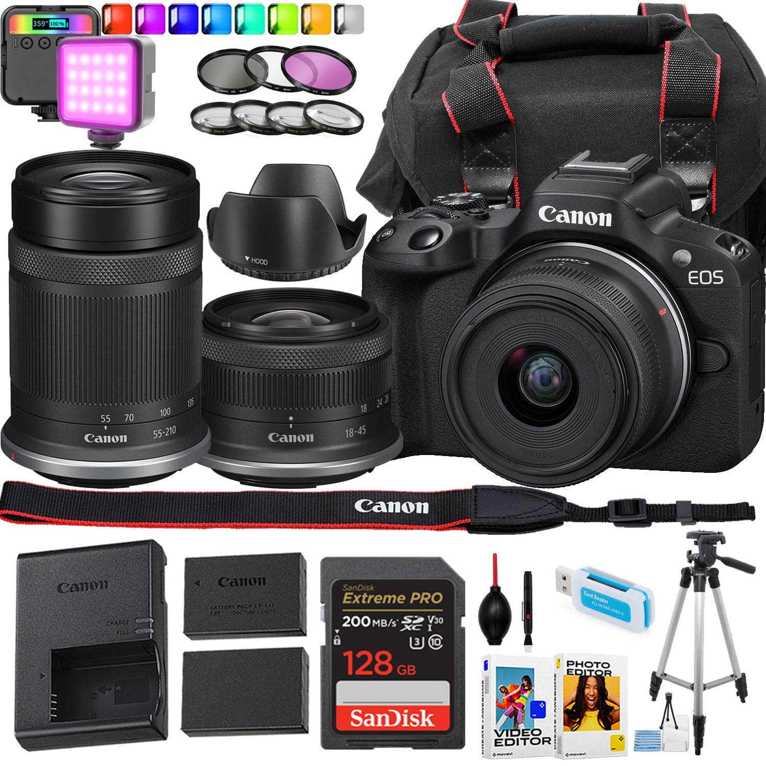 Amazon.com : Canon EOS R50 Mirrorless Camera + 18-45mm and 55